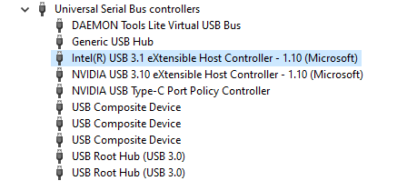 Intel(R) USB eXtensible Host Controller Driver 5.0.4.43