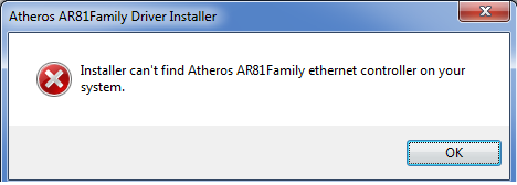 Atheros AR81 Family Driver