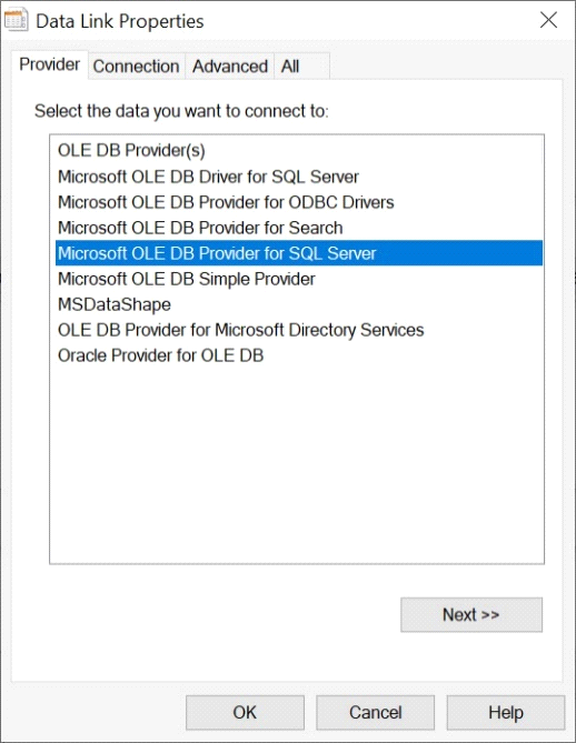 Microsoft OLE DB Driver for SQL Server