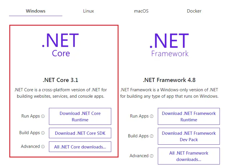 Microsoft .NET Core SDK